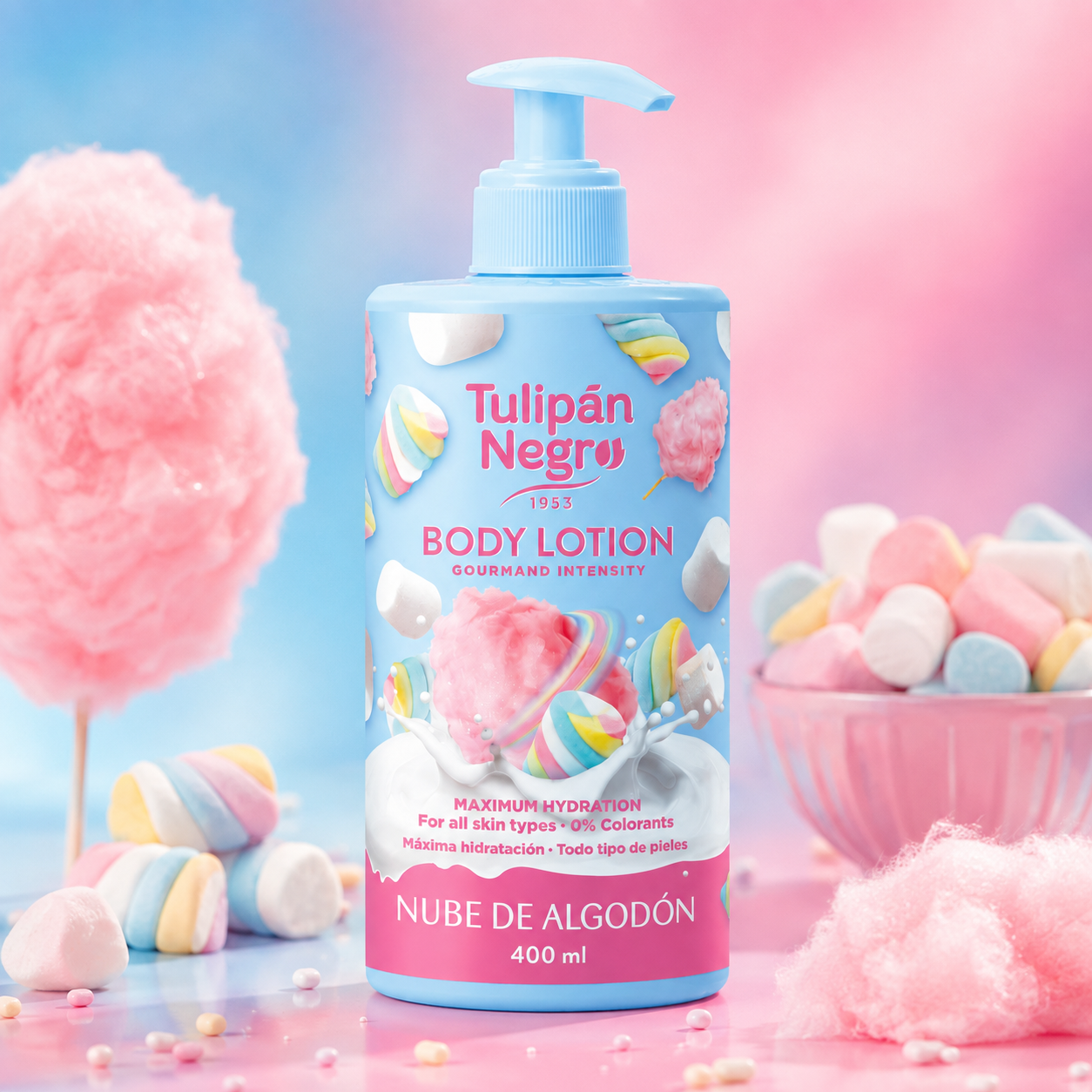 Loțiune de Corp Cotton Cloud - Tulipan Negro 400 ml ☁️