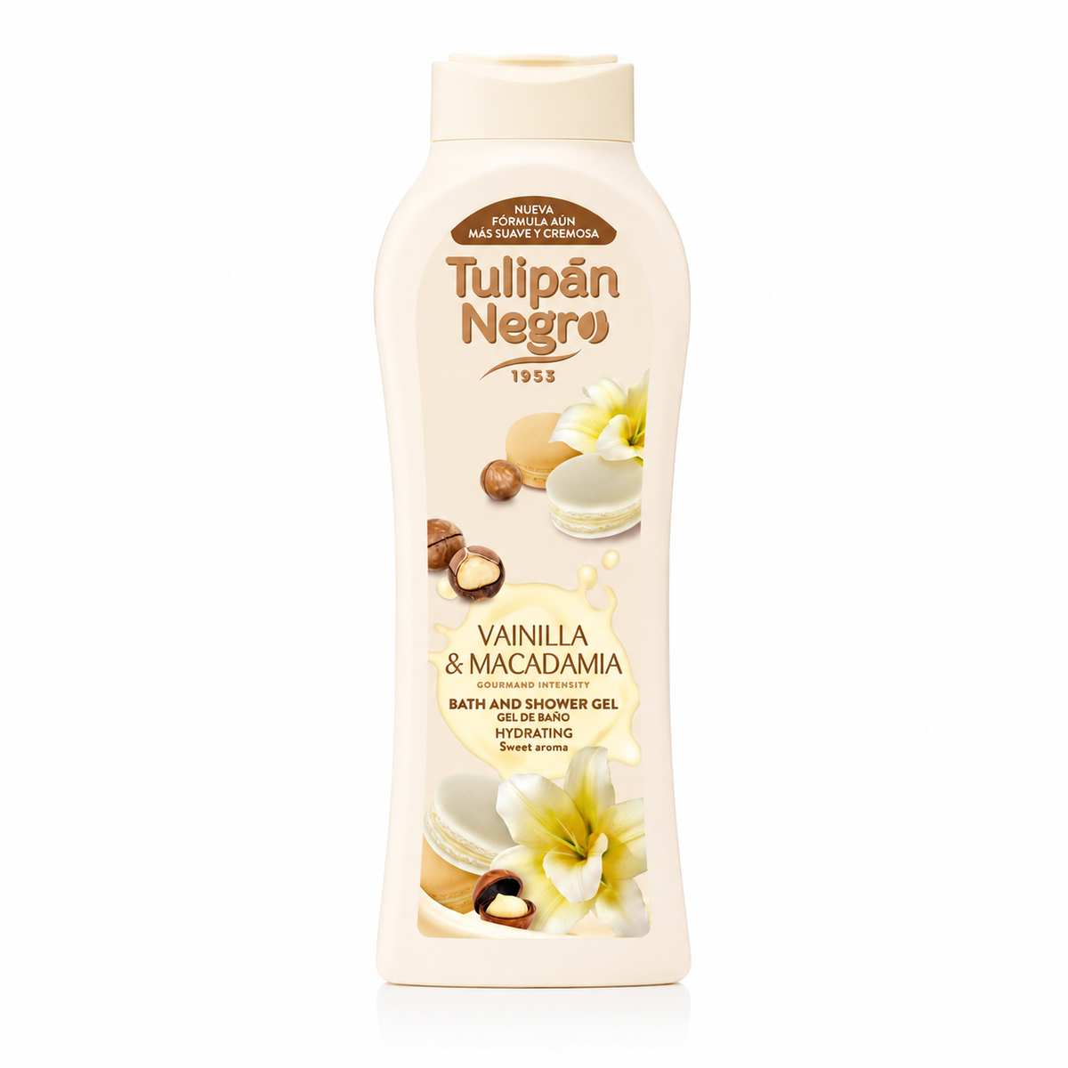 Gel de Duș Vanilie și Macadamia - Tulipan Negro 650 ml 🌰