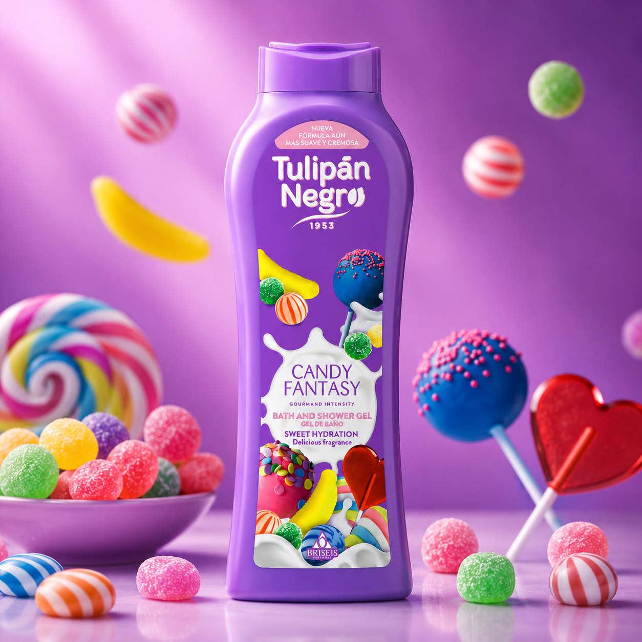 Gel de Duș Fantezie cu Dulciuri - Tulipan Negro 650 ml 🍬