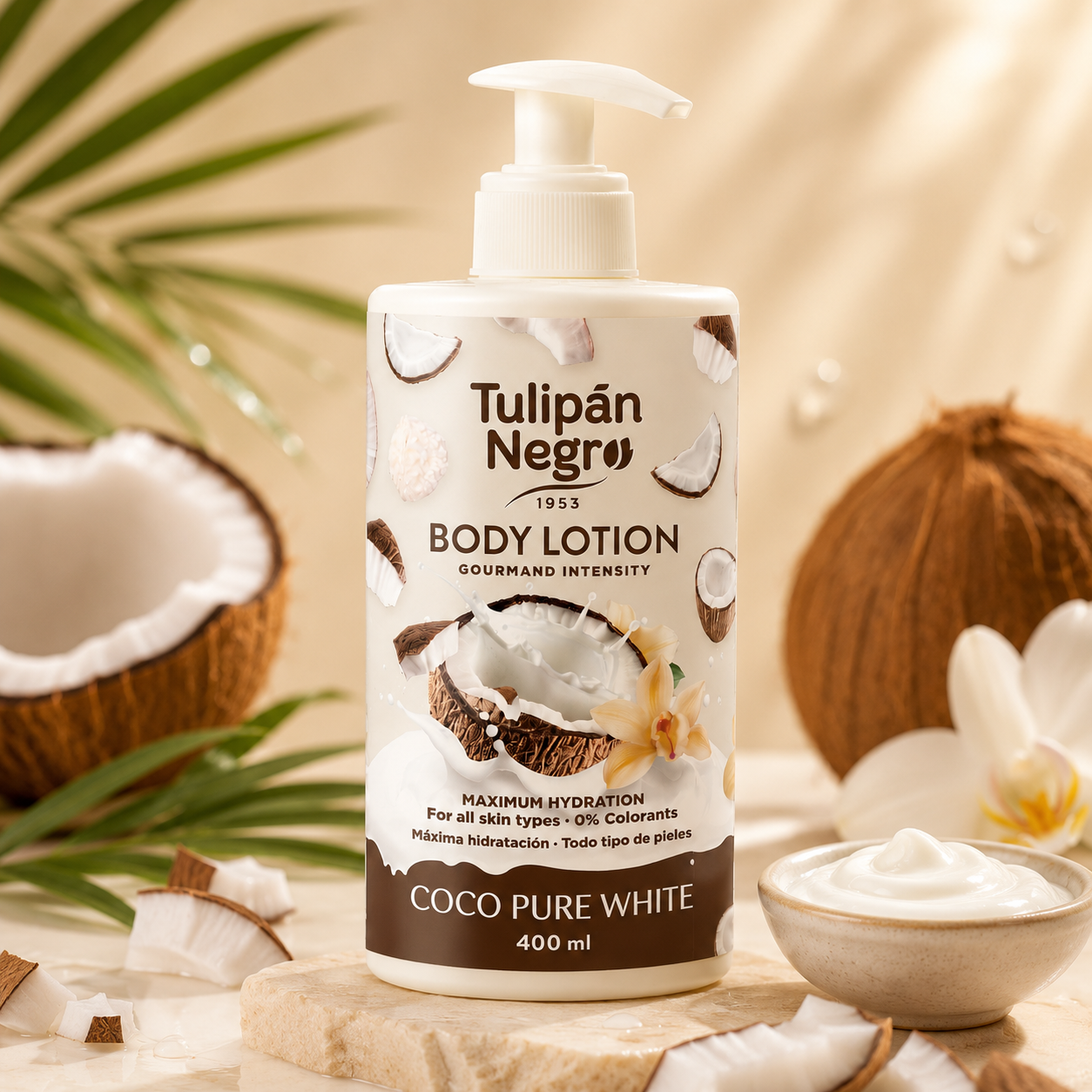 Loțiune de Corp Coco Pure White - Tulipan Negro 400ml 🥥