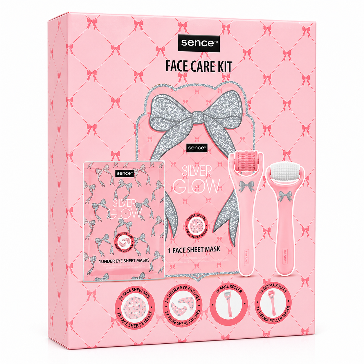 Kit Complet Refresh Facial - Mască Față, Ochi + 2 Role Cadou