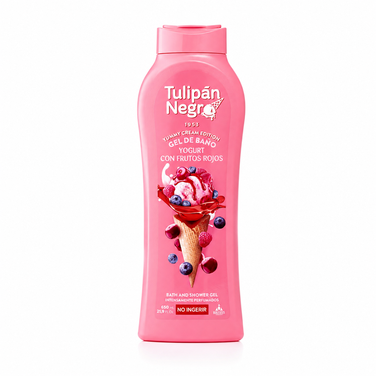 Gel de Duș cu Iaurt și Fructe Roșii - Tulipan Negro 650 ml 🍓