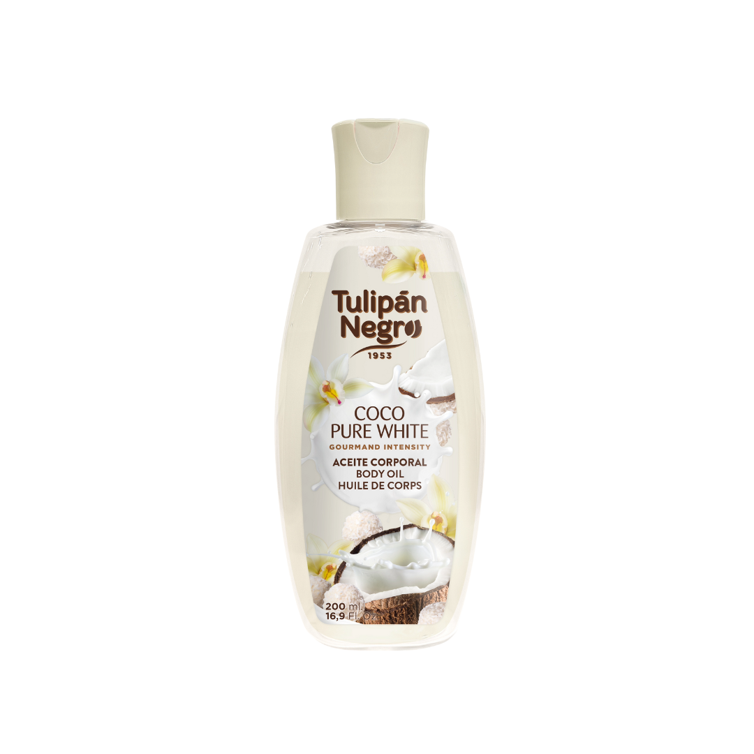 Ulei de corp Tulipan Negro Coco Pure White 200 ml 🥥