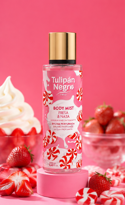 Spray de corp Tulipan Negro Căpșuni  250 ml 🍓