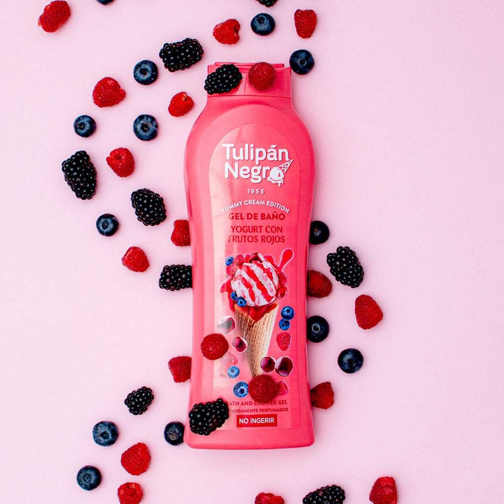 Gel de duș Tulipan Negro iaurt și fructe roșii 650 ml