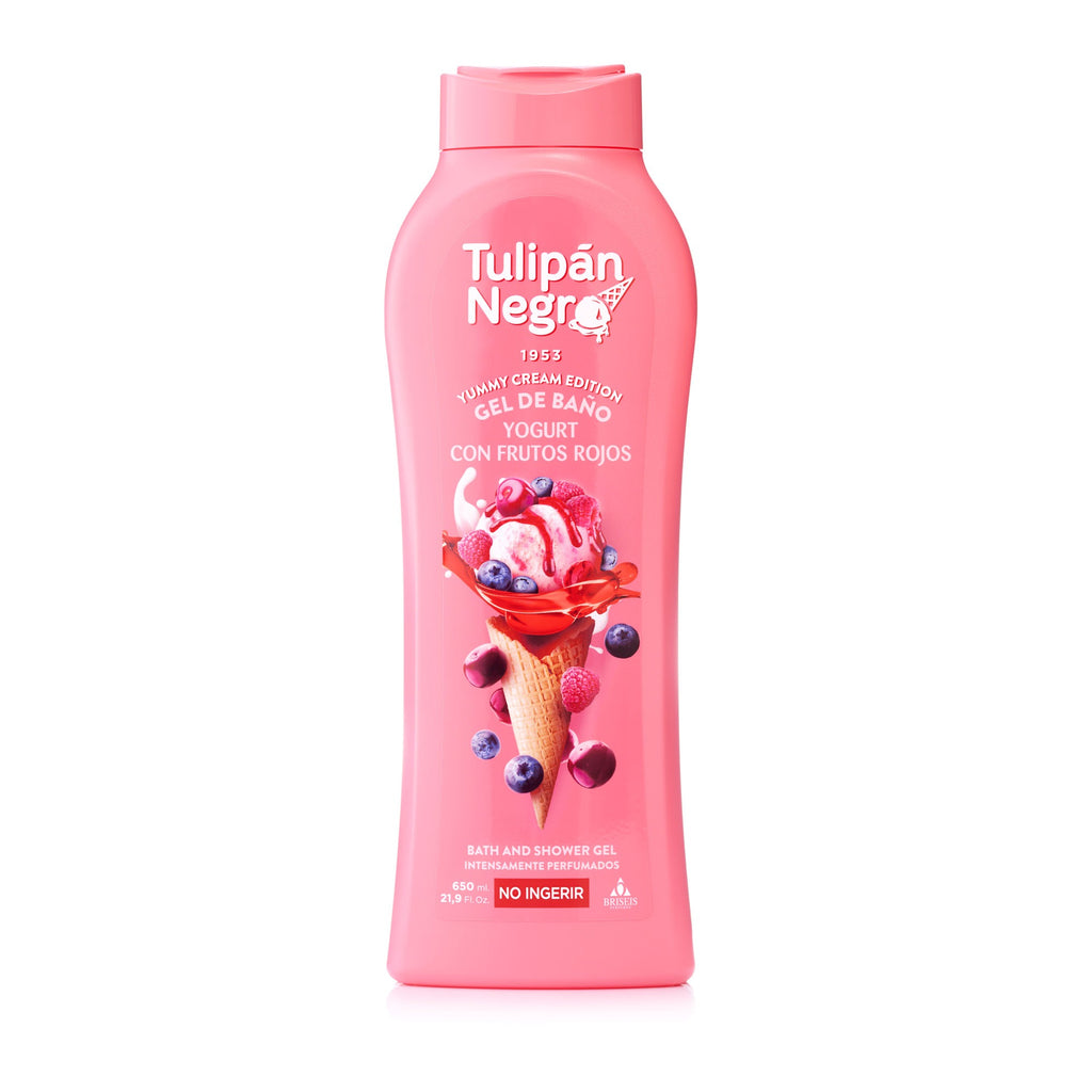 Gel de duș Tulipan Negro iaurt și fructe roșii 650 ml